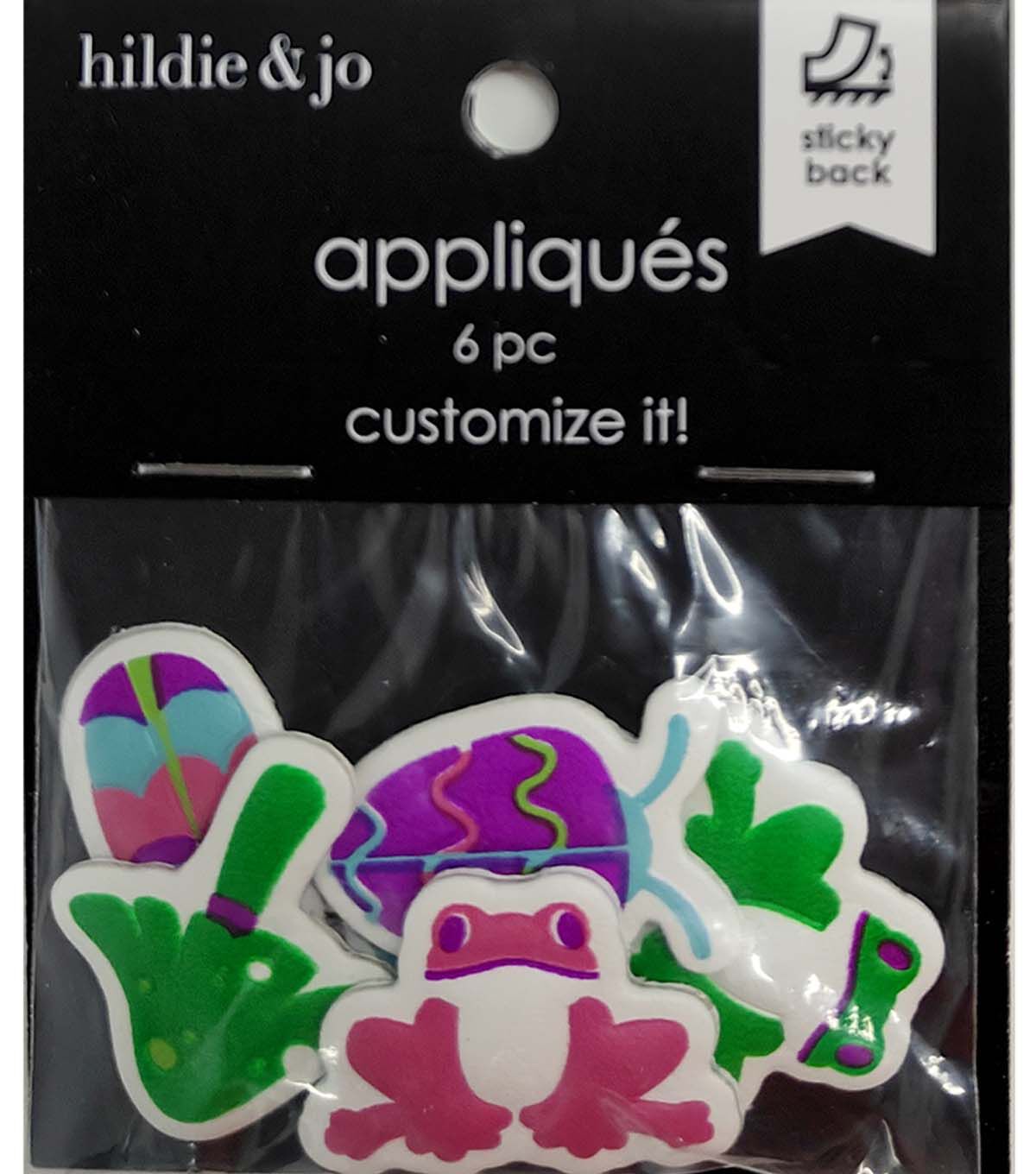 6ct Frog Mushroom & Beetles Iron On Patches by hildie & jo