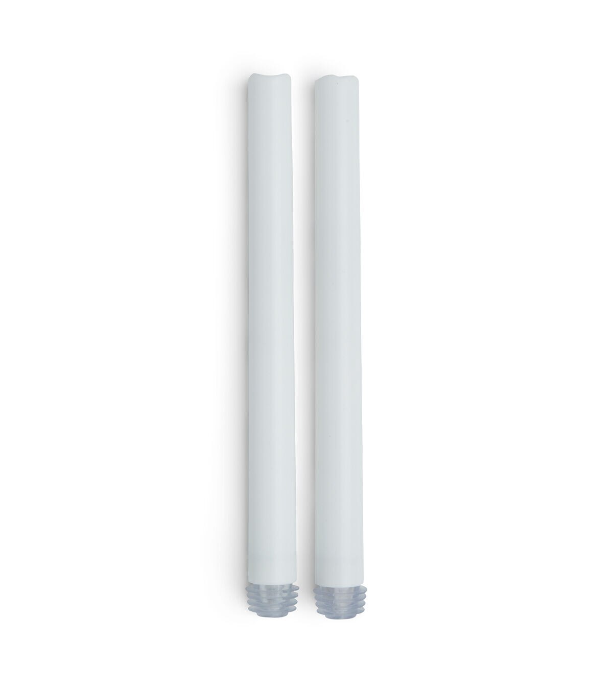 Flameless White LED Wax Taper Candles 2pk