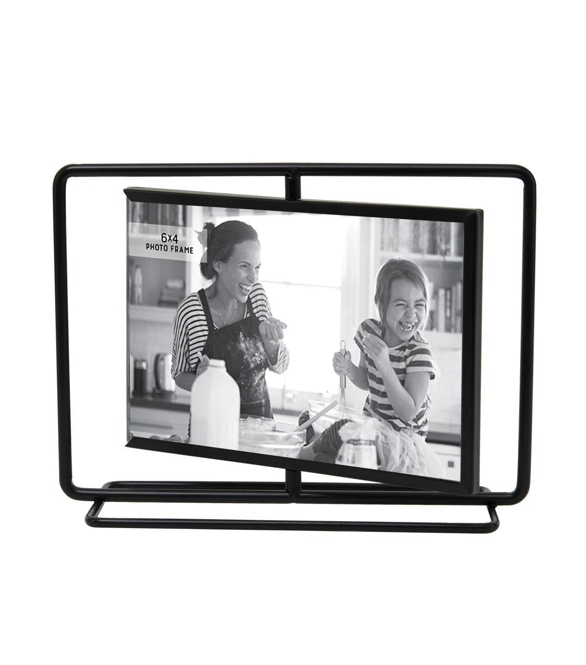 6 x 4 Black Metal Double Sided Picture Frame