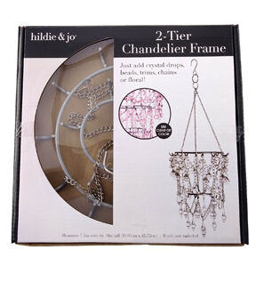 7.5 x 18 Iron 2 Tier Chandelier Frame by hildie & jo