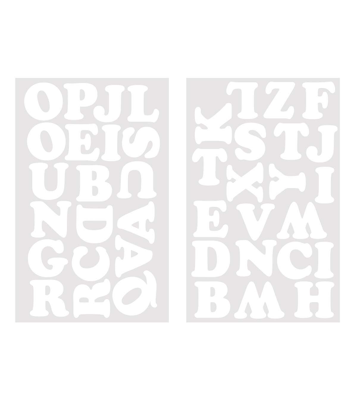 1.5 White Iron On Letters 2 Sheets by hildie & jo