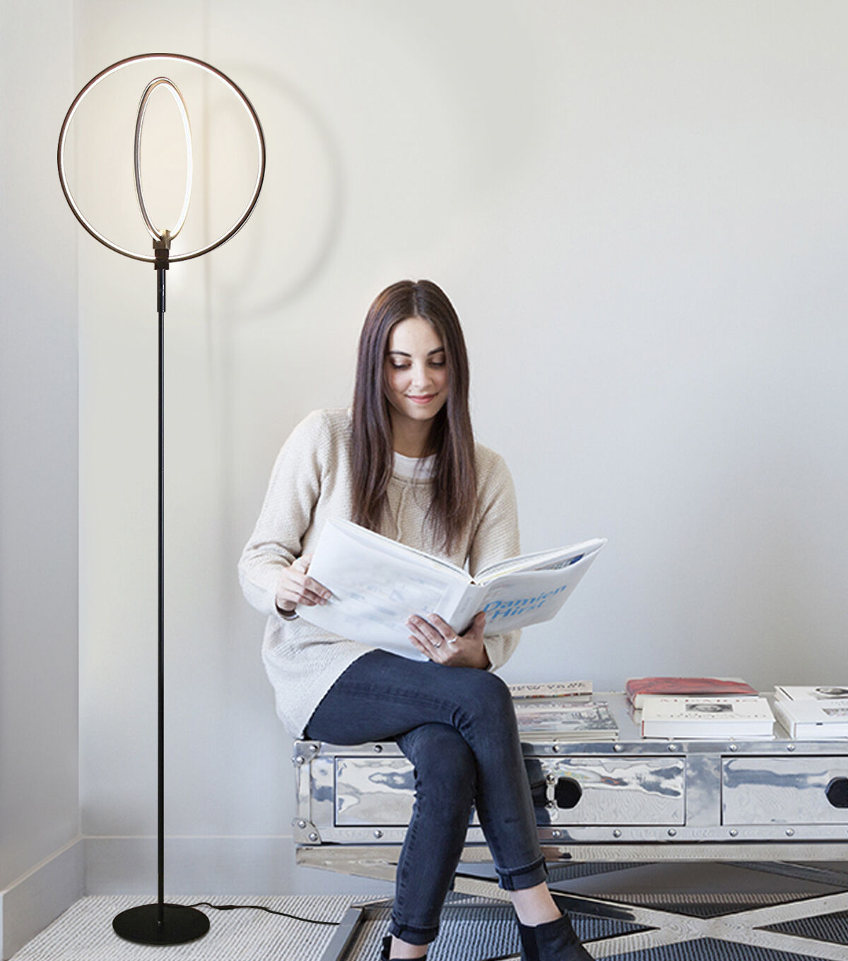 Brightech Eclipse LED Floor Lamp - Black