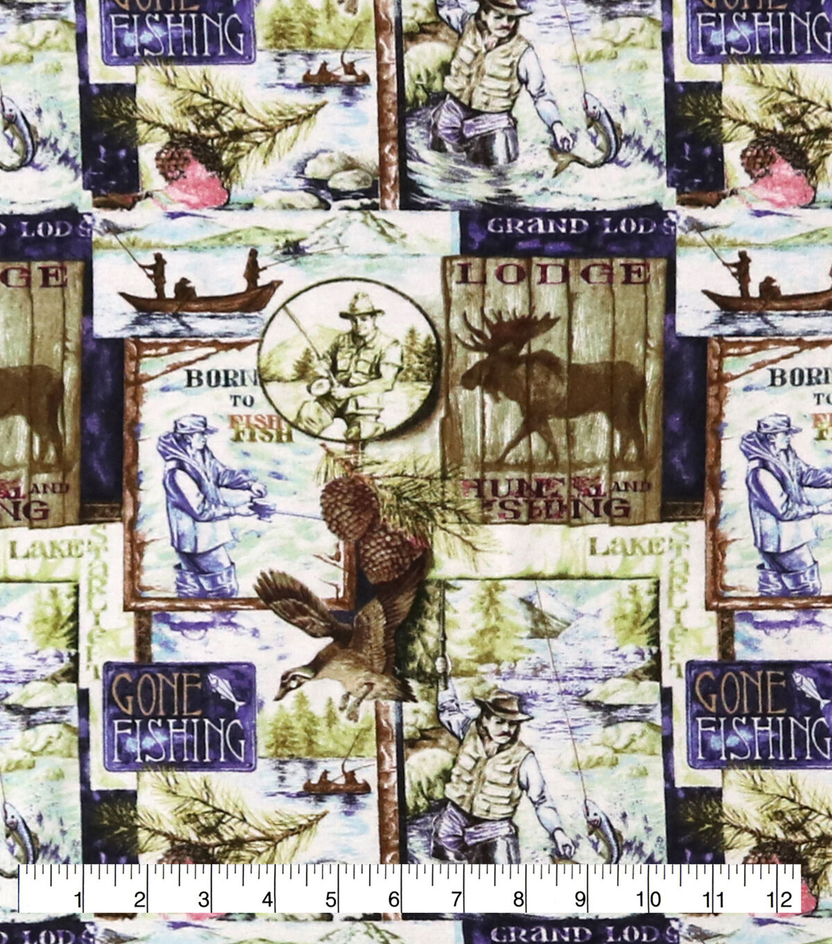 Lodge Patches Super Snuggle Flannel Fabric