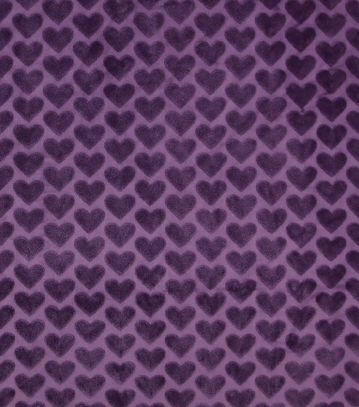 Soft & Minky Vintage Violet Large Heart Fleece Fabric