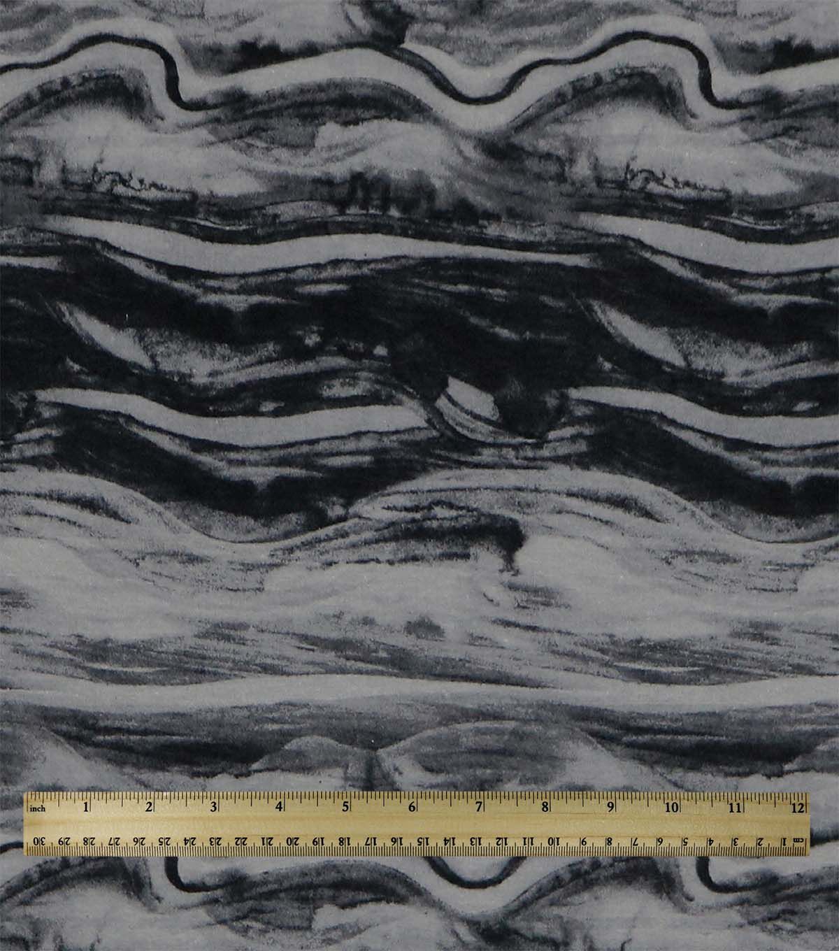 Black Water Super Snuggle Flannel Fabric