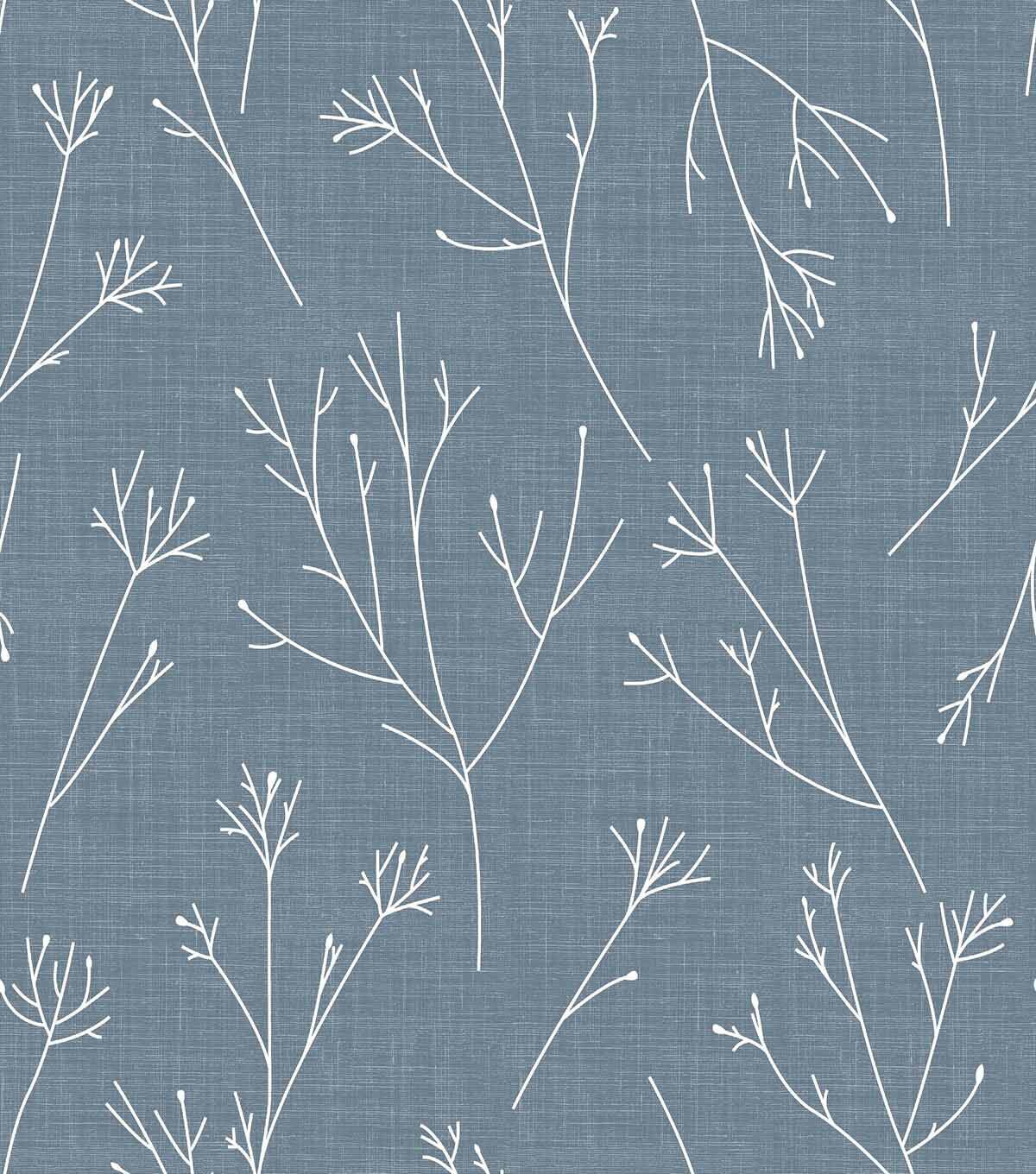 RoomMates 20.5 x 16.5' Blue Twigs Peel & Stick Wallpaper