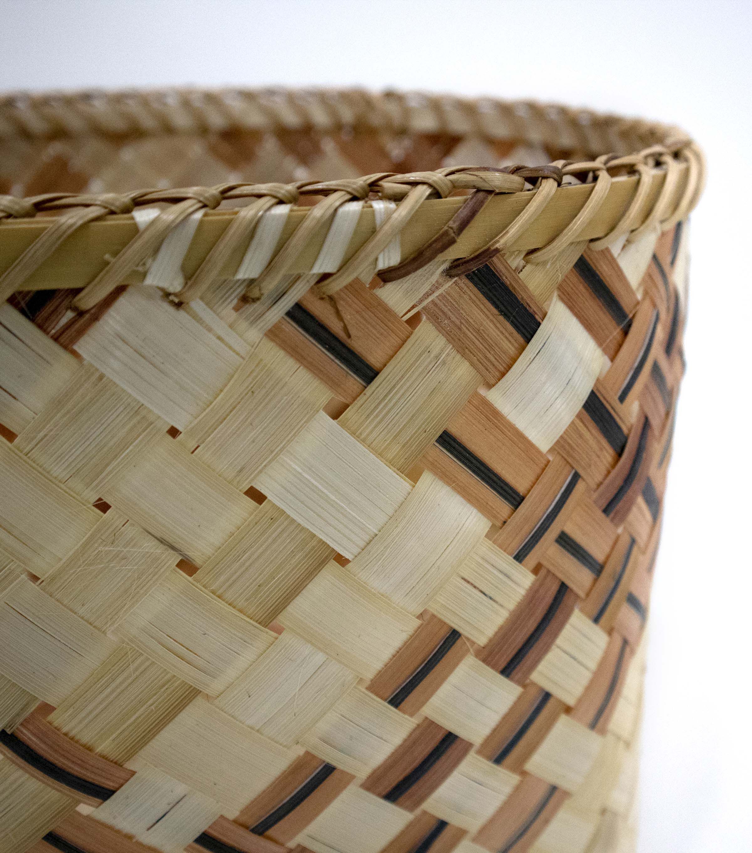 14 Checkered Bamboo Woven Basket by Place & Time