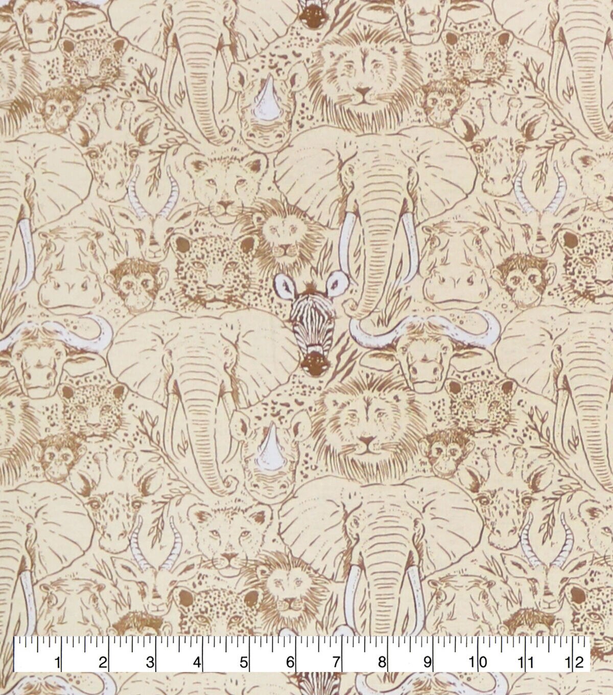 Sketched Safari Super Snuggle Flannel Fabric