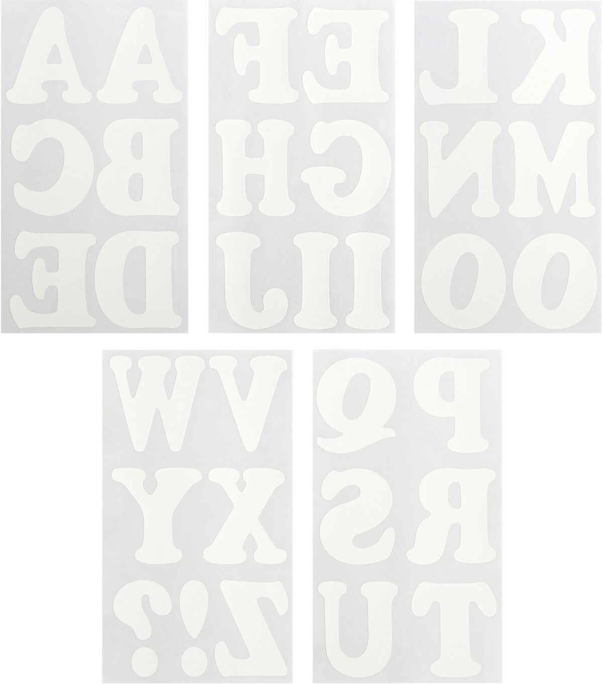 Jolee's Boutique 3 White Iron On Transfer Letters 32ct