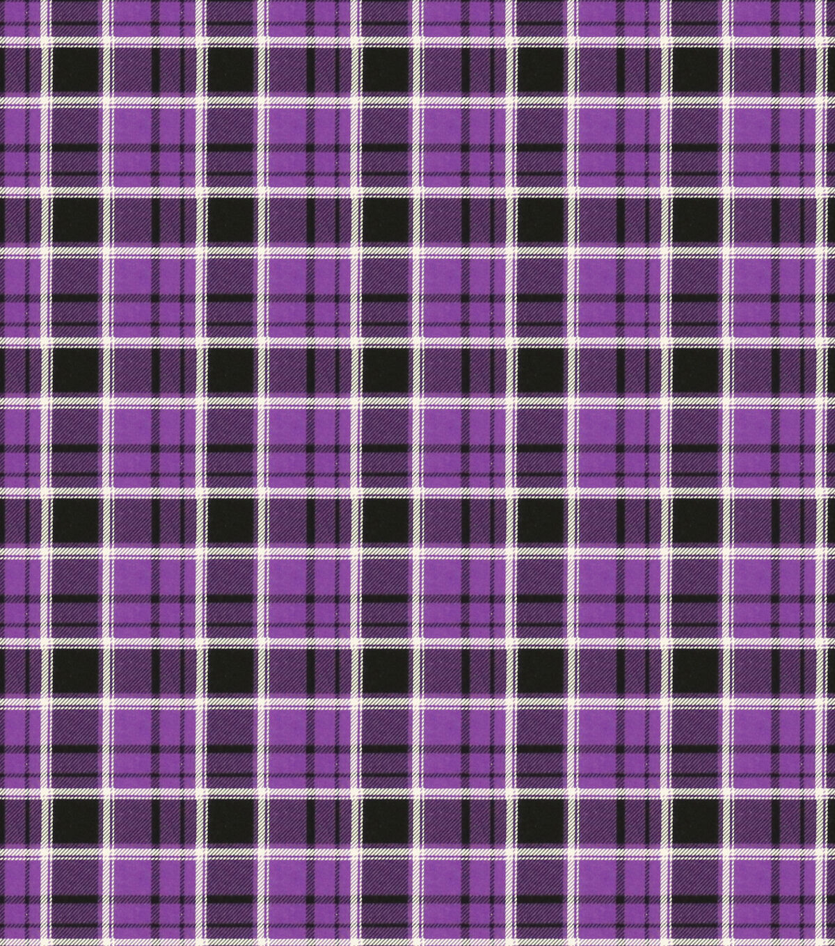 Purple and Black Plaid Super Snuggle Flannel Fabric