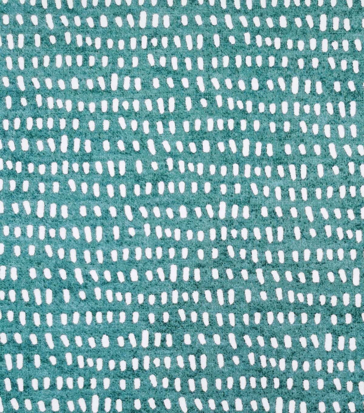 Linear Spots on Blue Luxe Flannel Fabric