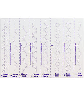 Creative Impressions 9 x 6 Embroidery Stitch Templates 4pk