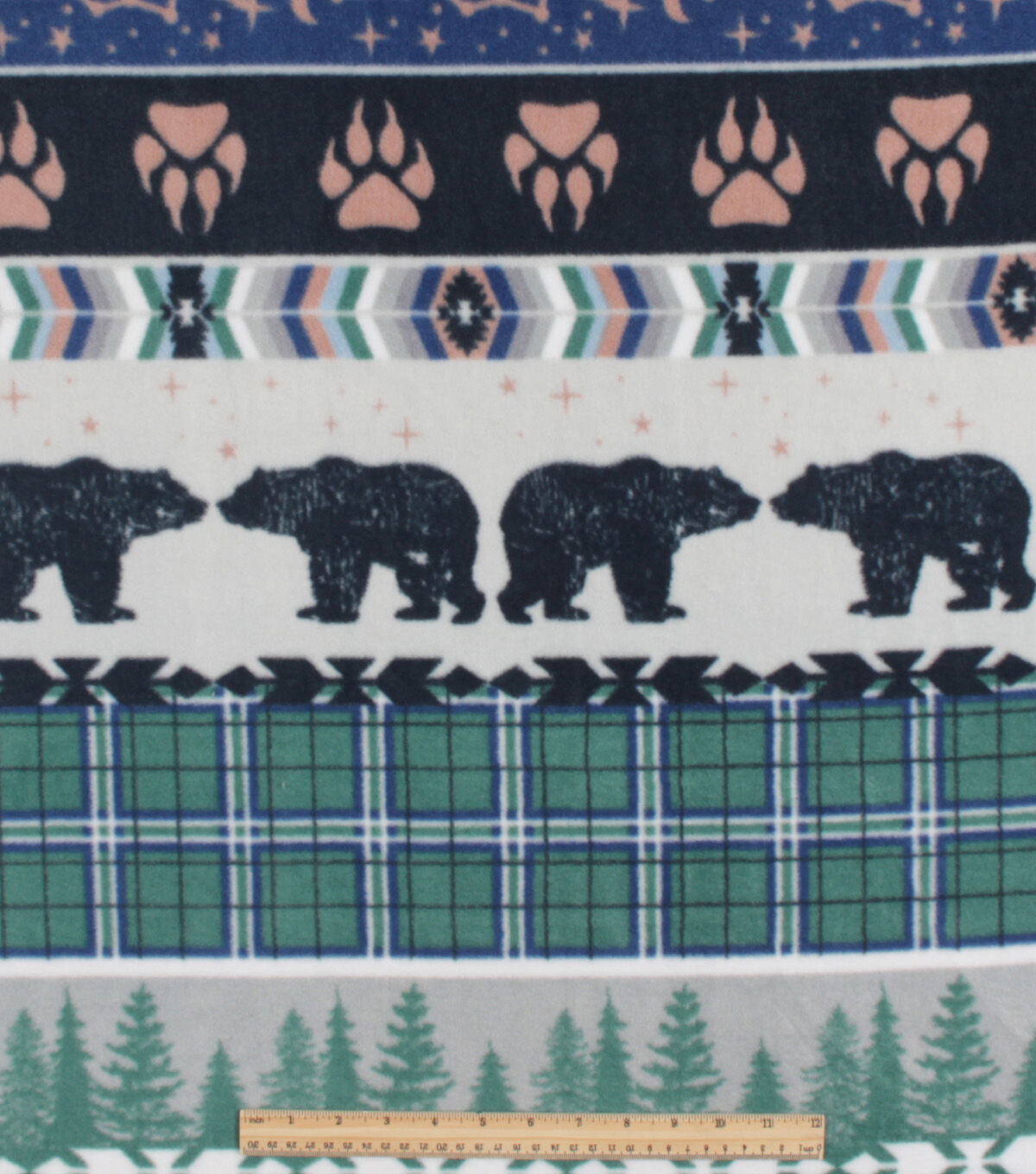 Wilderness & Plaid Anti Pill Fleece Fabric