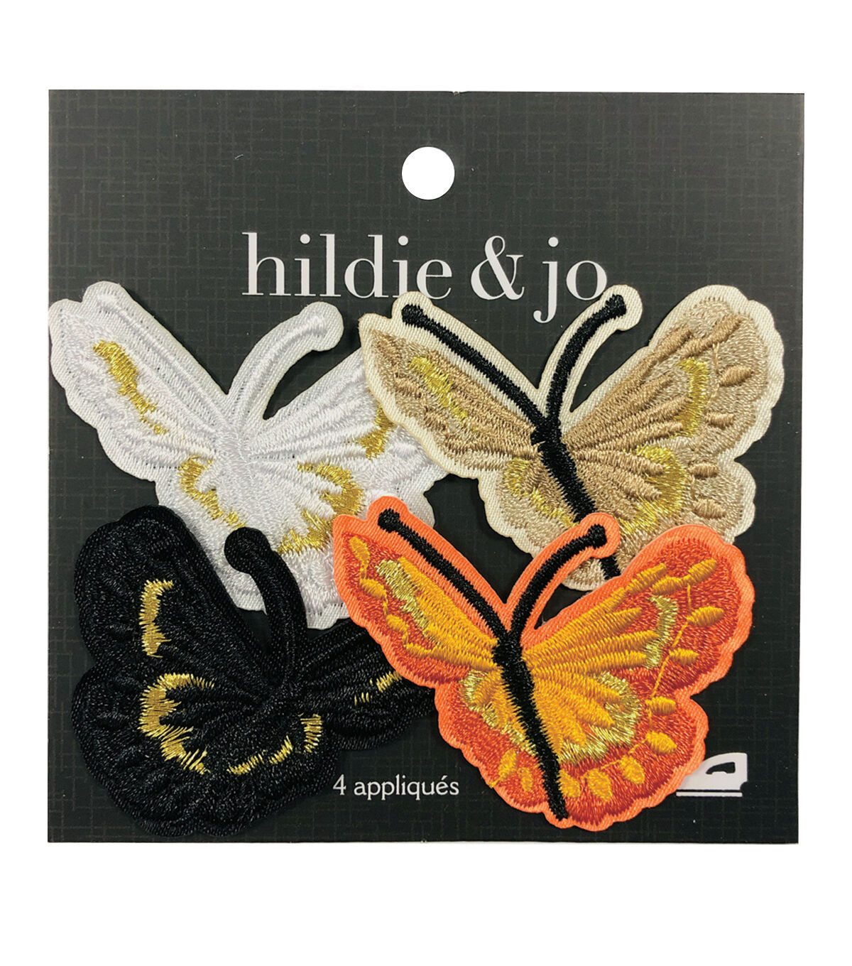 4ct Butterflies Iron On Patches by hildie & jo