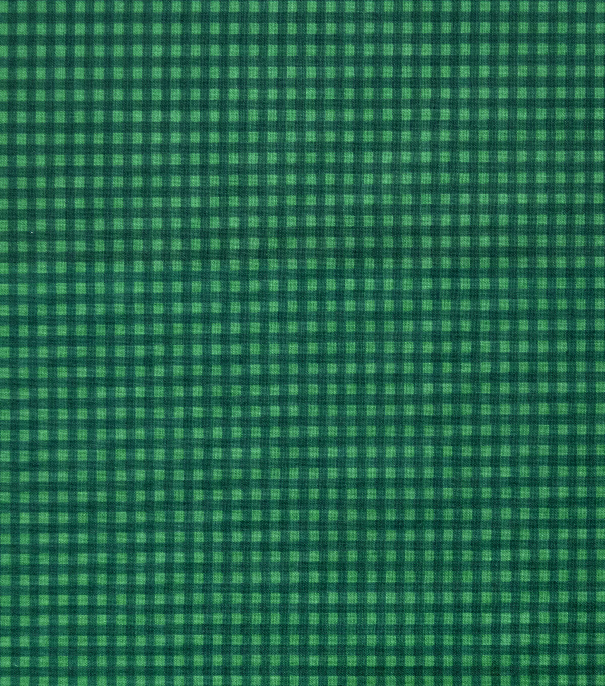 Dark Green Gingham Cotton Fabric by Keepsake Calico
