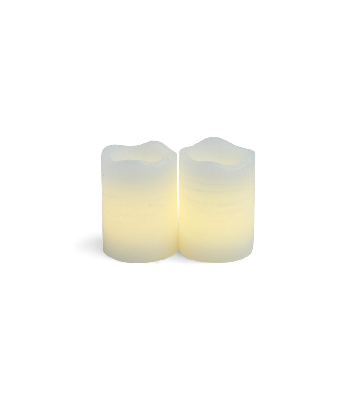 Flameless LED Rustic White Votive Candles 2pk