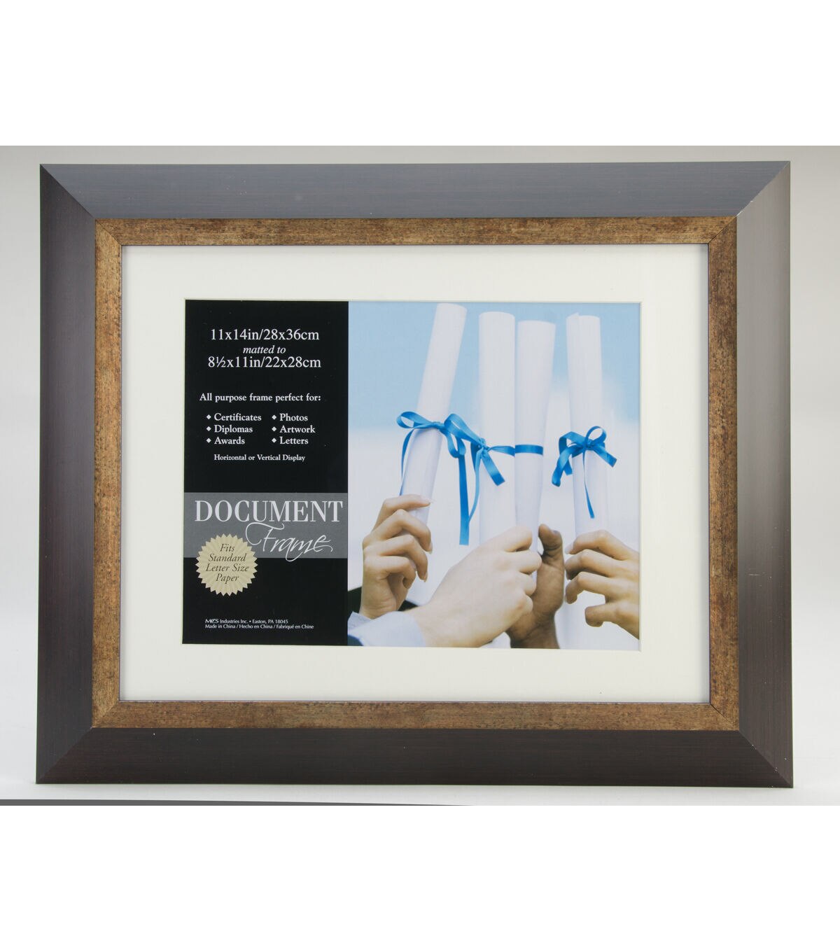 Fairmont 11x14 Expresso and Bronze Diploma Frame