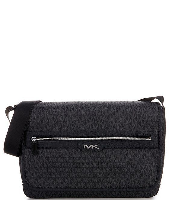 Malone Signature Logo Print Messenger Bag