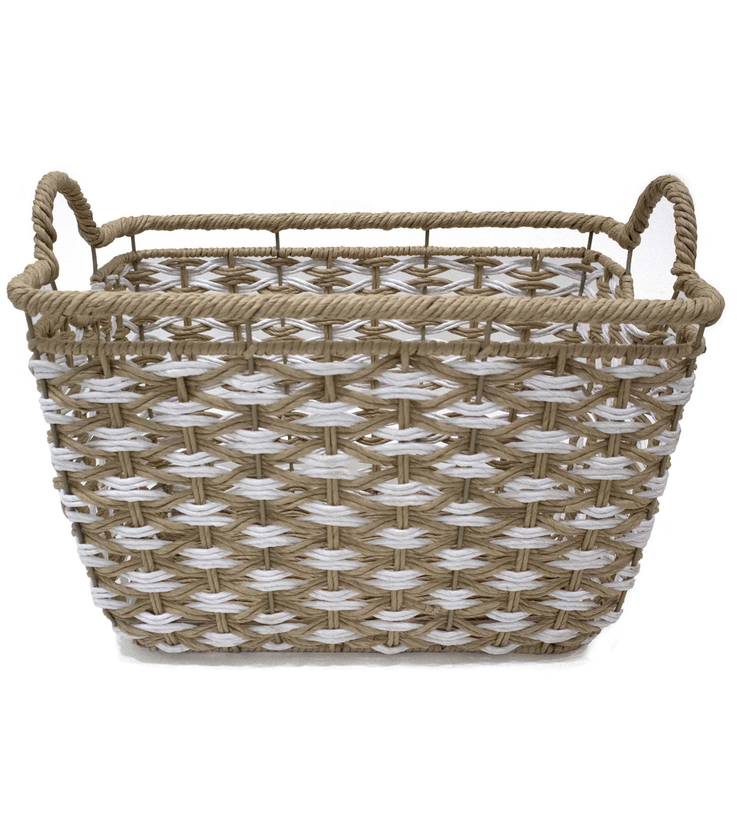 16.5 x 11 Paper Woven Basket With Handles by Place & Time