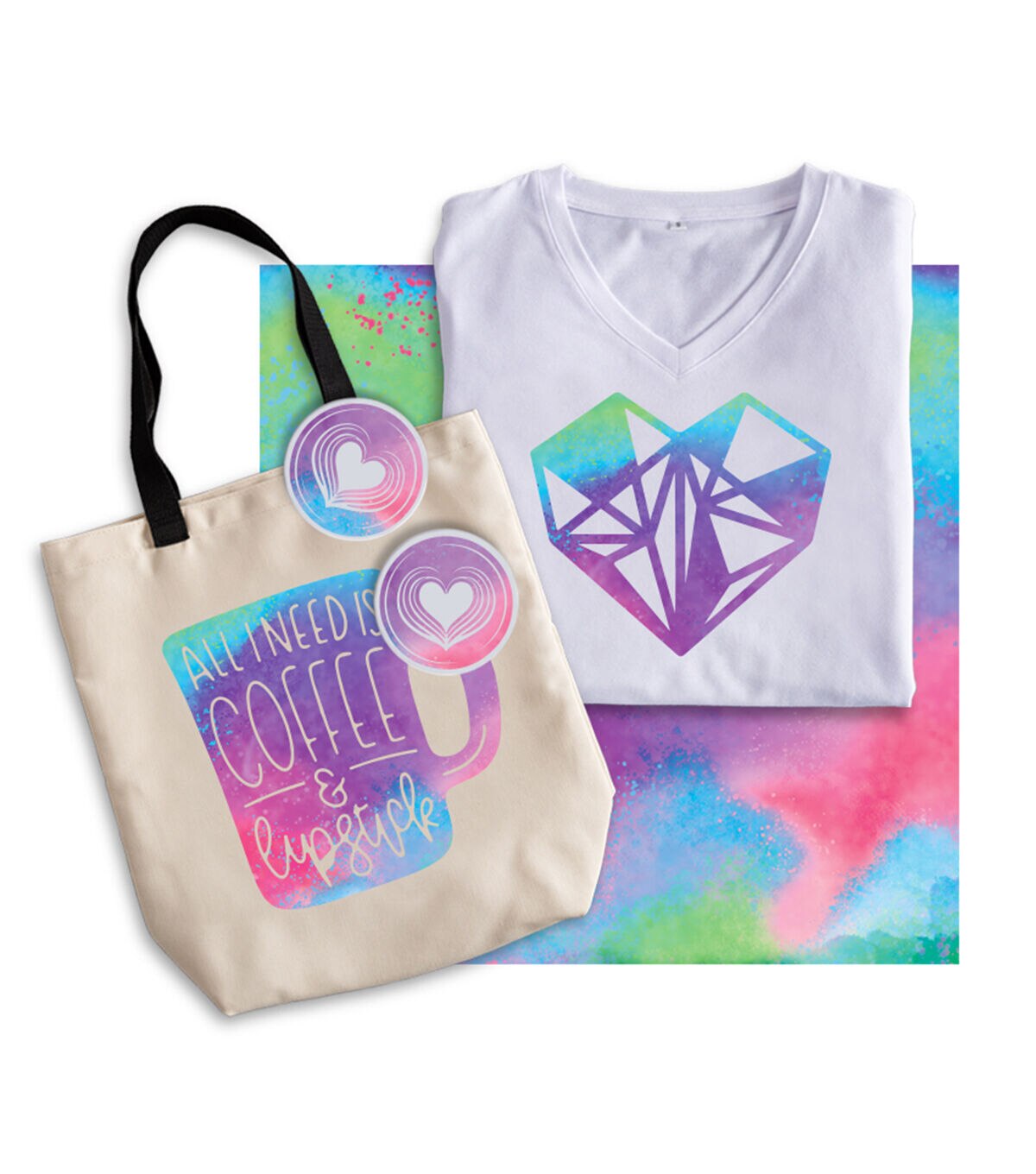 Cricut 12 x 12 Watercolor Splash Infusible Ink Transfer Sheets 2ct