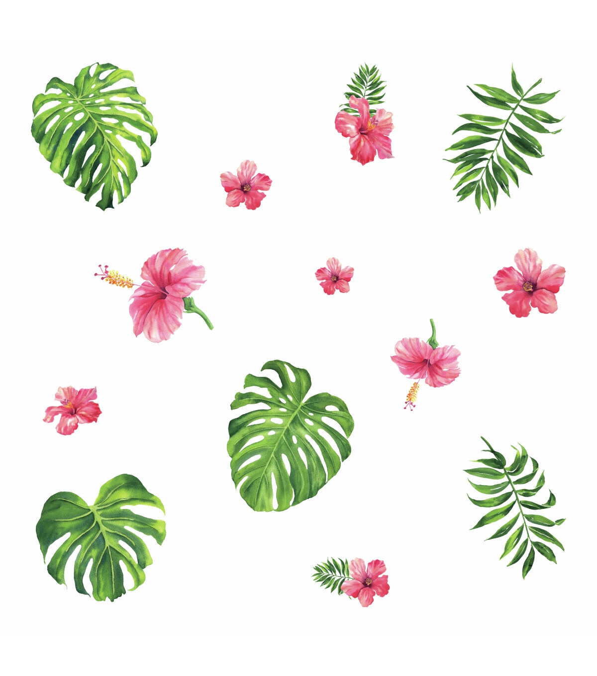 RoomMates Wall Decals Tropical Hibiscus Flower