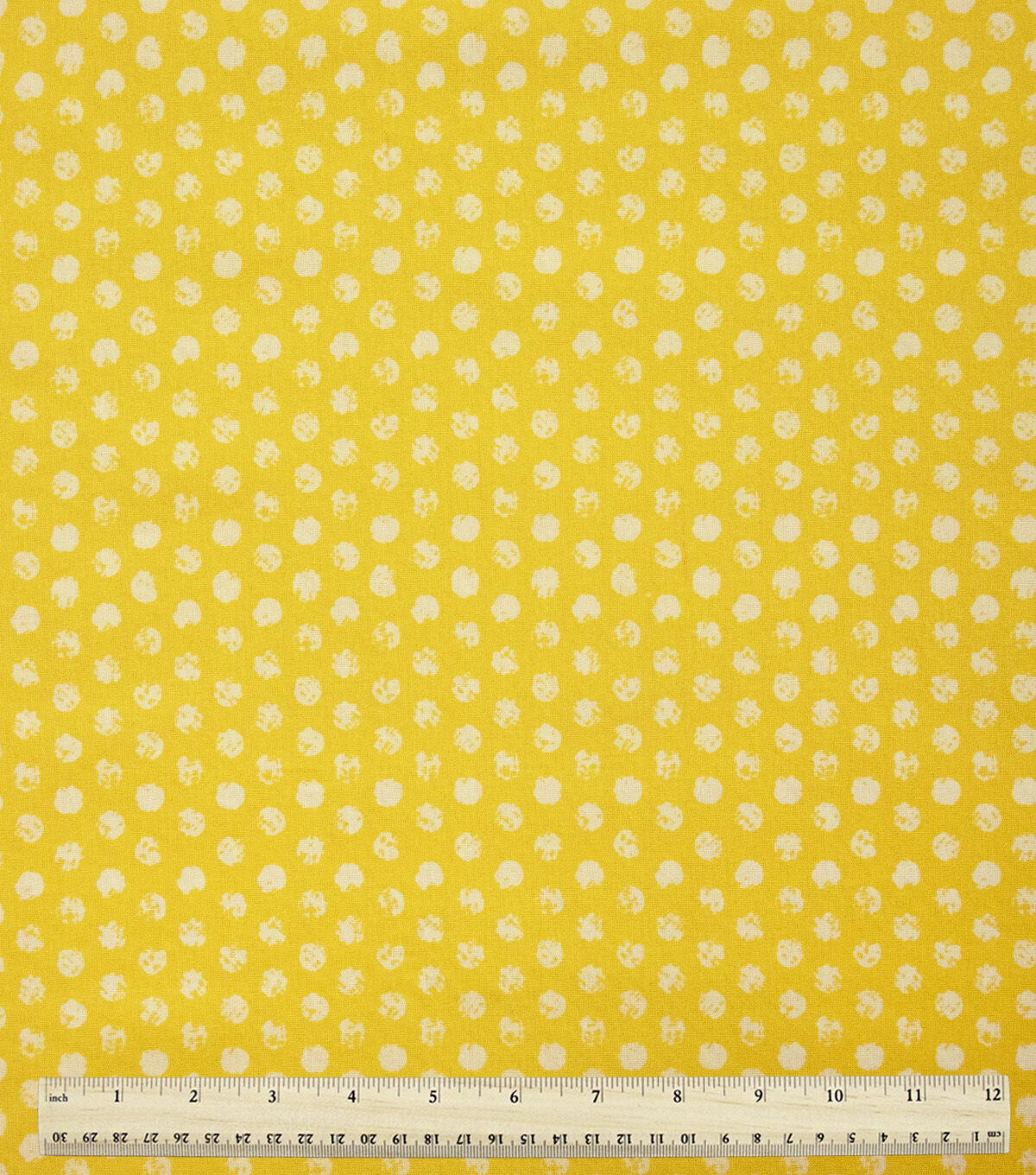Dots on Yellow Cotton Fabric by Keepsake Calico