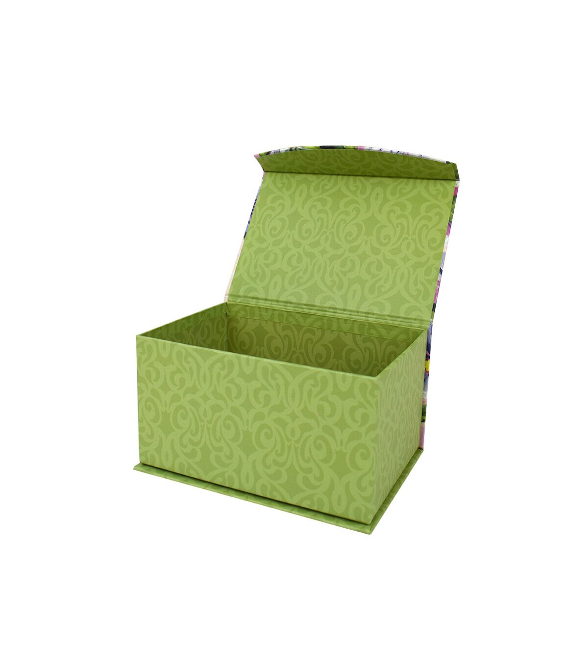 8 Green Gallery Floral Fliptop Box
