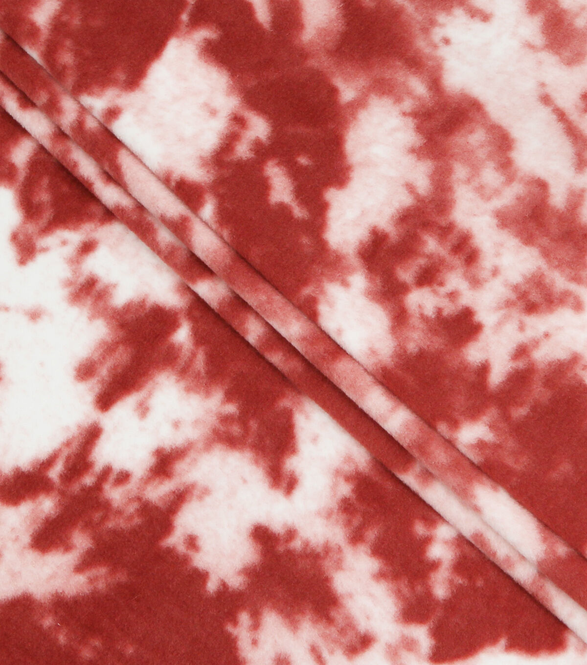 Red Tie Dye Anti Pill Fleece Fabric