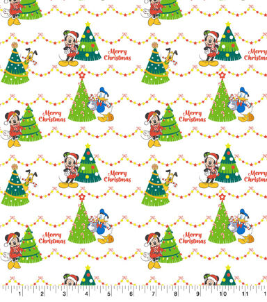 Mickey & Friends Merry Christmas Cotton Fabric