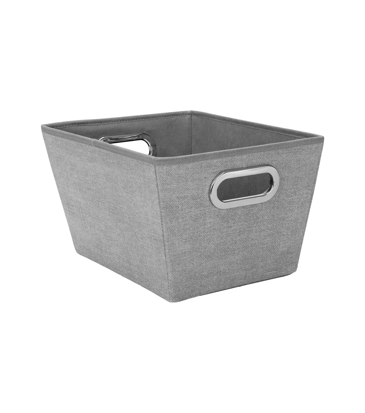 Simplify 13 Heather Gray Grommet Storage Bin With Handles