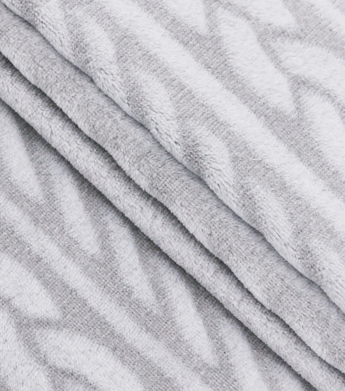 Gray Cable Knit Embossed Sew Lush Fleece Fabric
