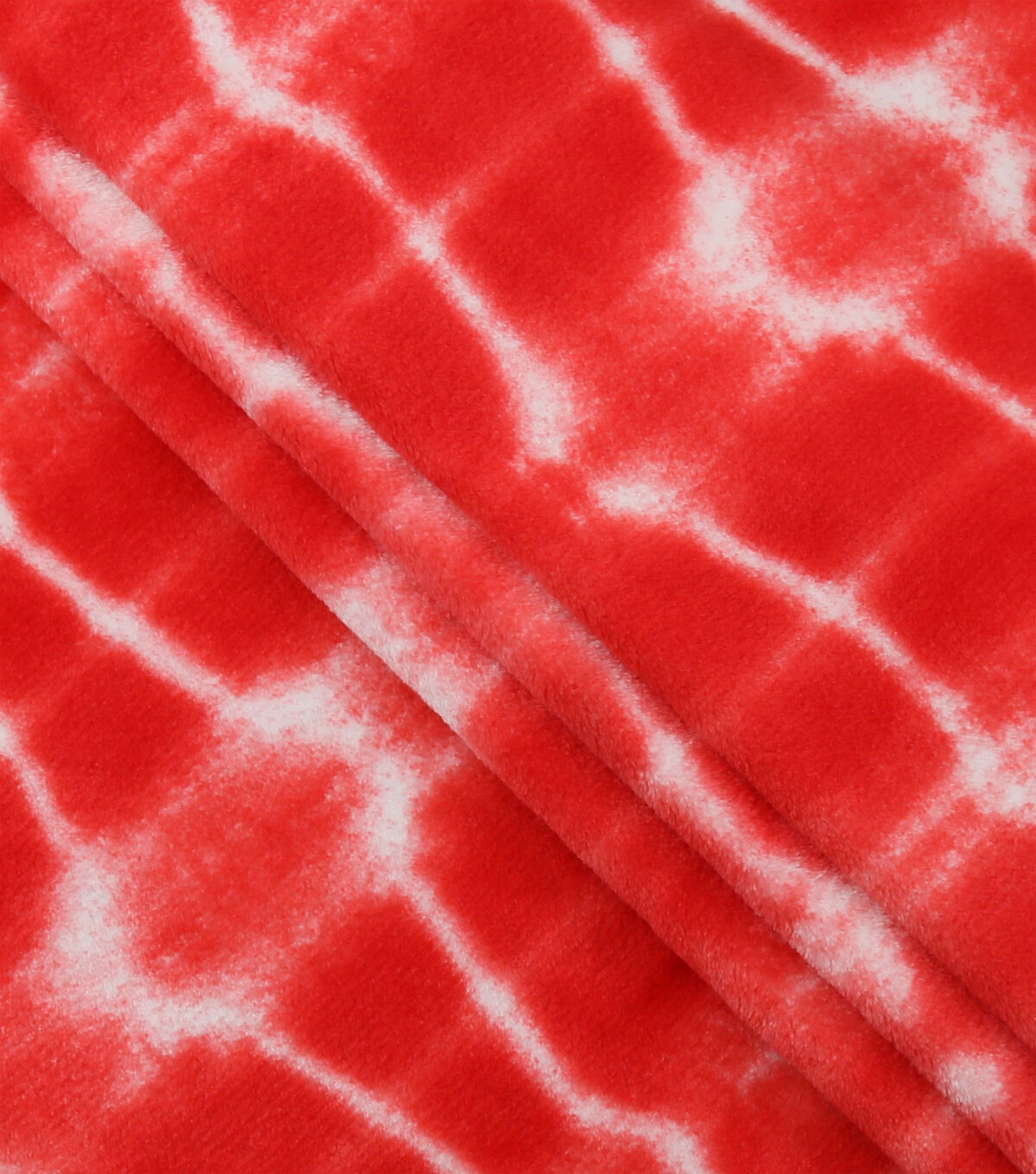 Sew Lush Red Tie Dye Fleece Fabric