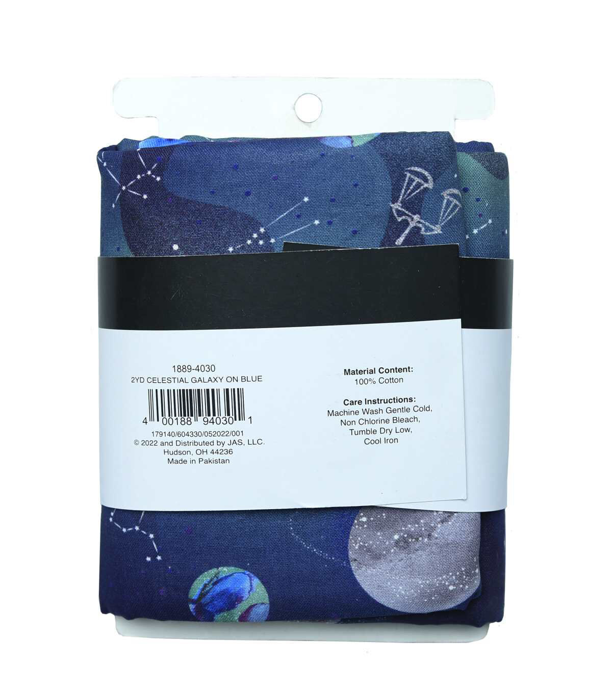 Celestial Galaxy On Blue Novelty Cotton 2 Yard Precut