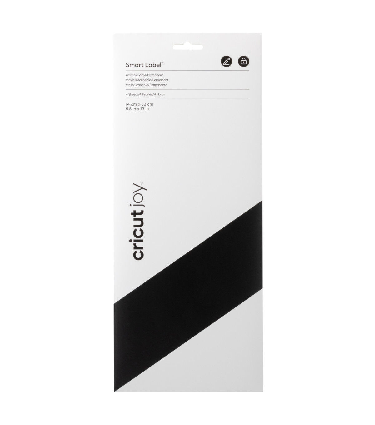 Cricut Joy 5.5 x 13 Black Permanent Writable Vinyl Sheets 4ct