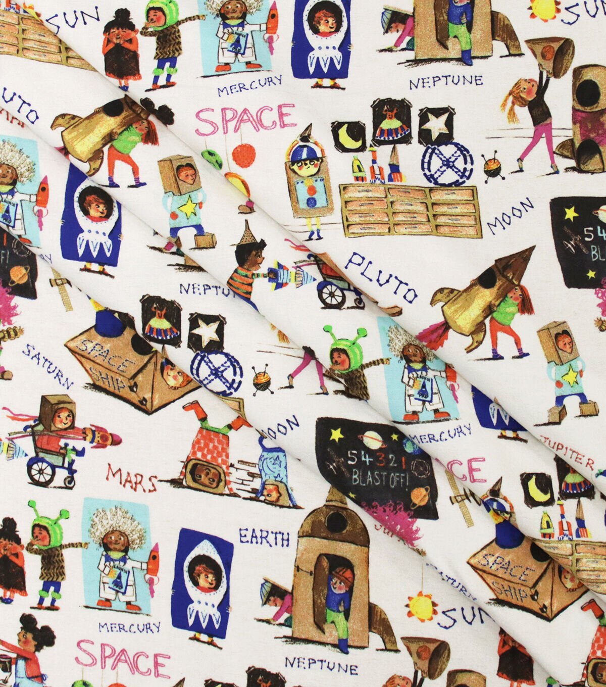 Make Believe Space Super Snuggle Flannel Fabric