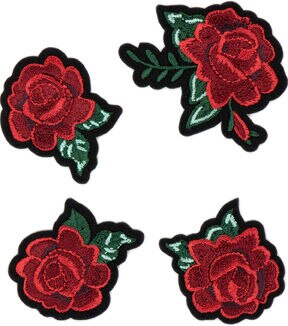 4ct Roses With Leaves Iron On Patches by hildie & jo
