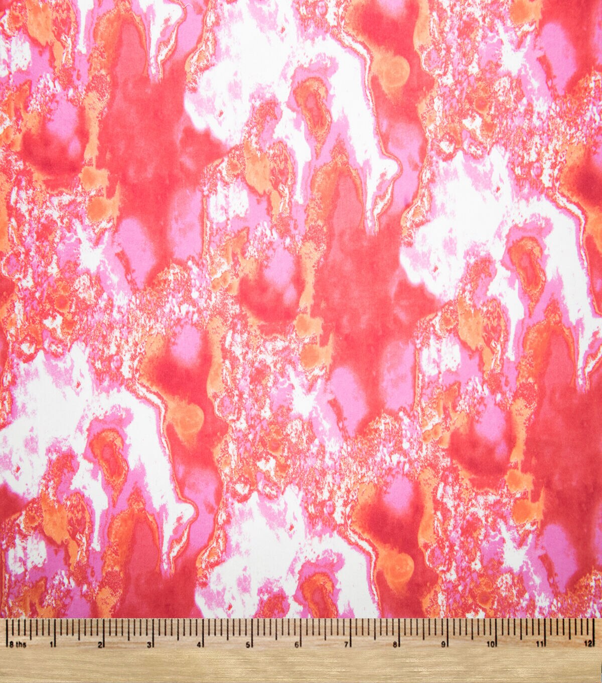 Super Snuggle Pink & Orange Jelly Tie Dye Flannel Fabric