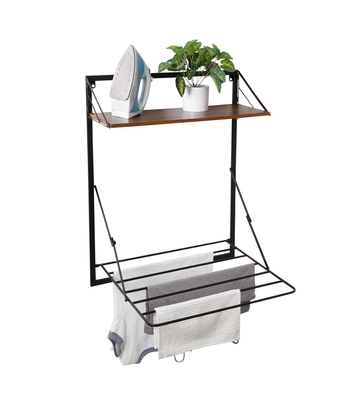 Honey Can Do 24 x 31 Over the Door Foldable Drying Rack With Shelf