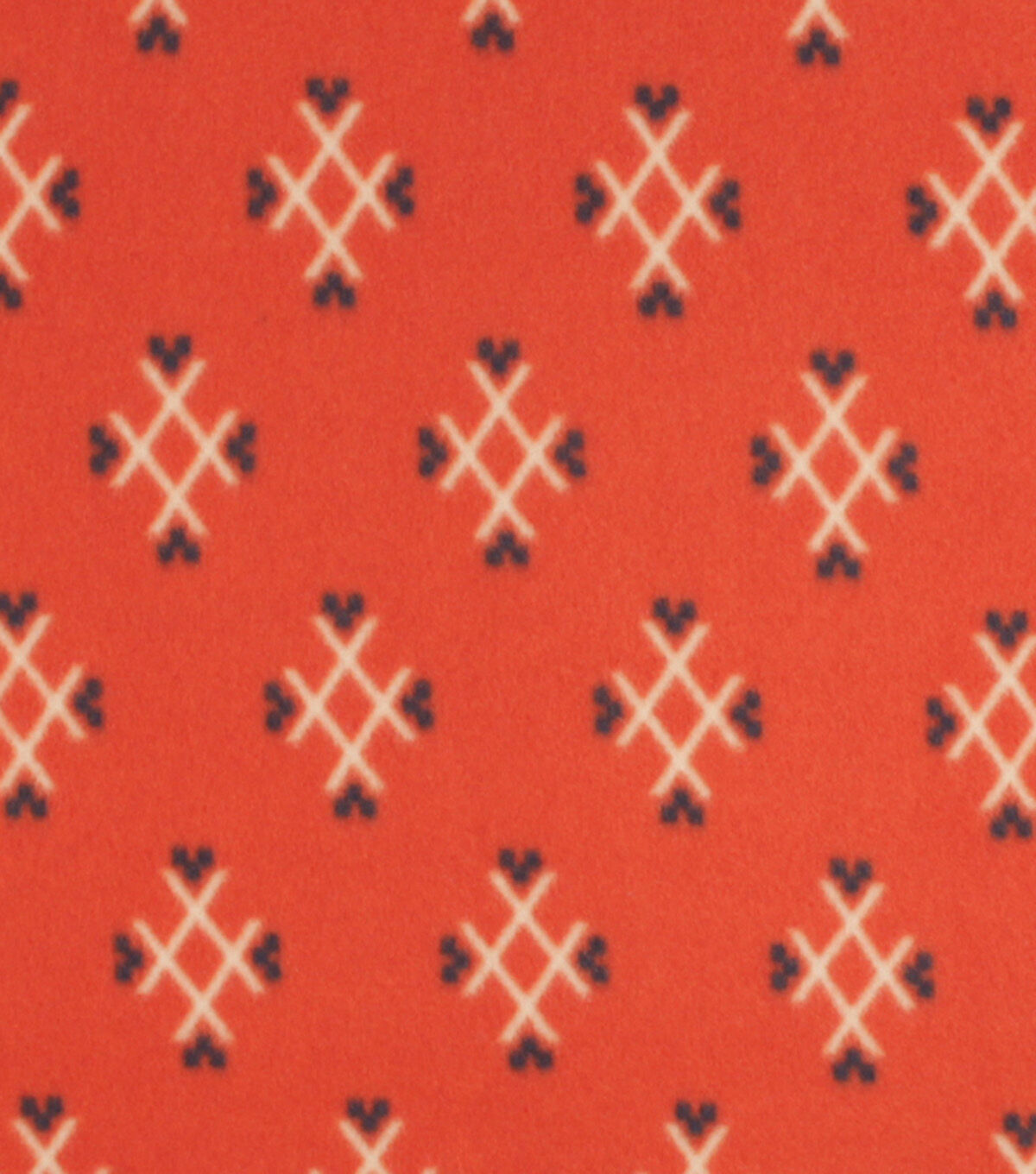 Orange Aztec Blizzard Fleece Fabric