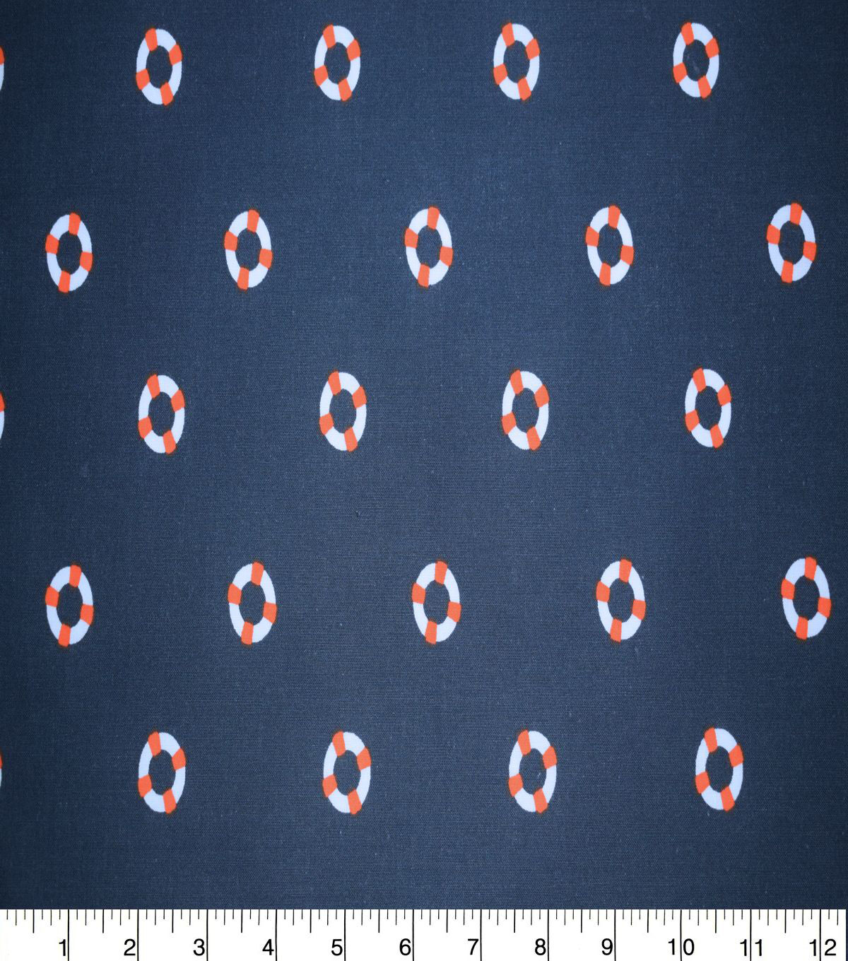 Lifesavers on Navy Quilt Cotton Fabric by Quilter's Showcase