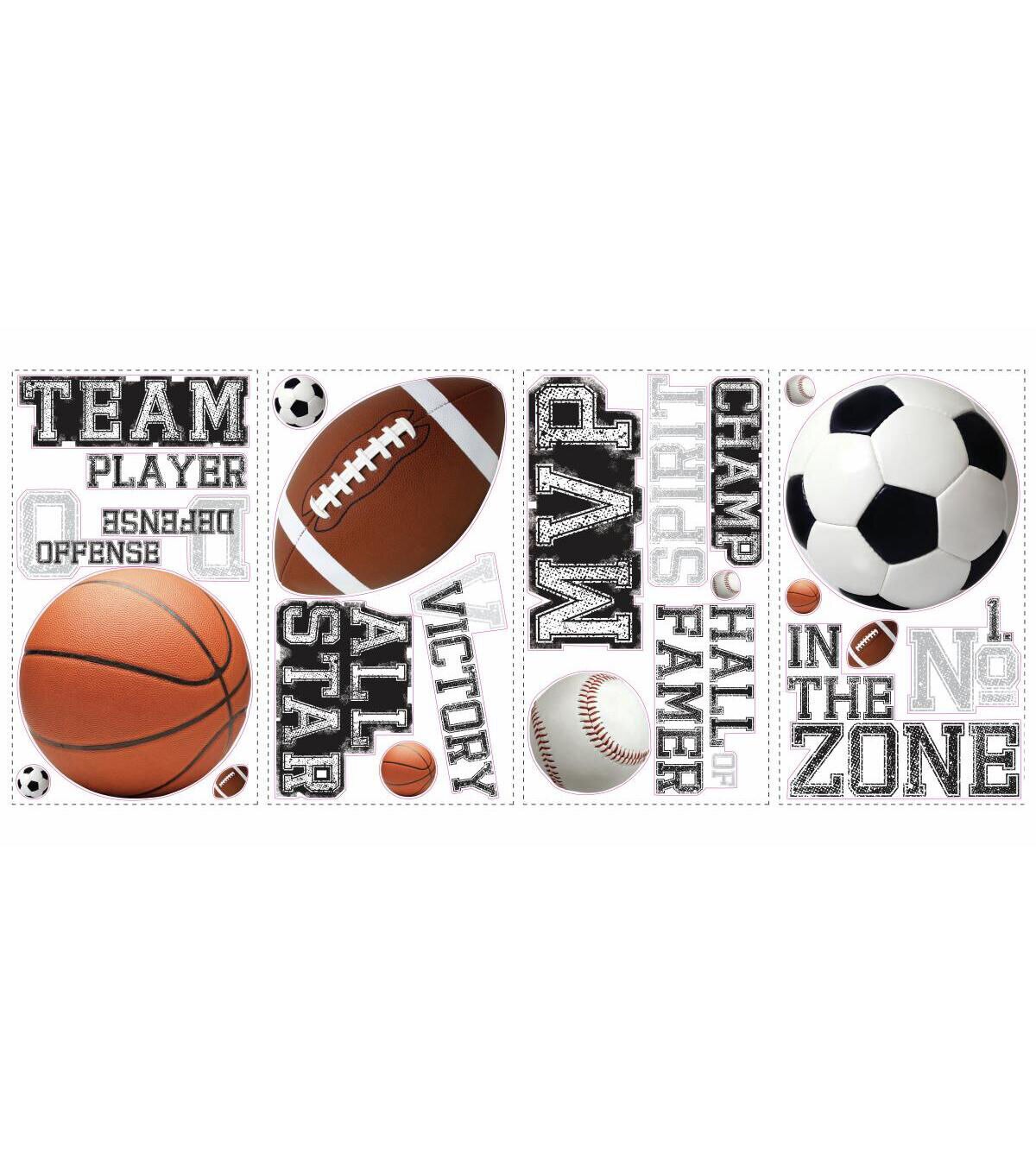 RoomMates Wall Decals All Star Sports Saying
