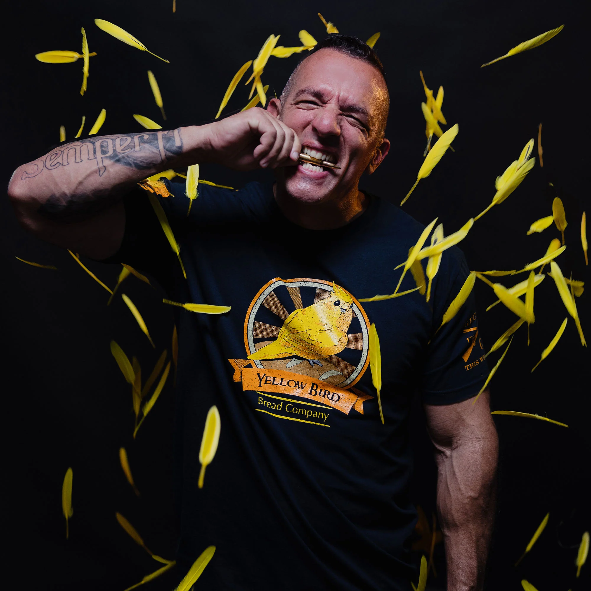 Yellow Bird Bread Company T-Shirt - Midnight Navy