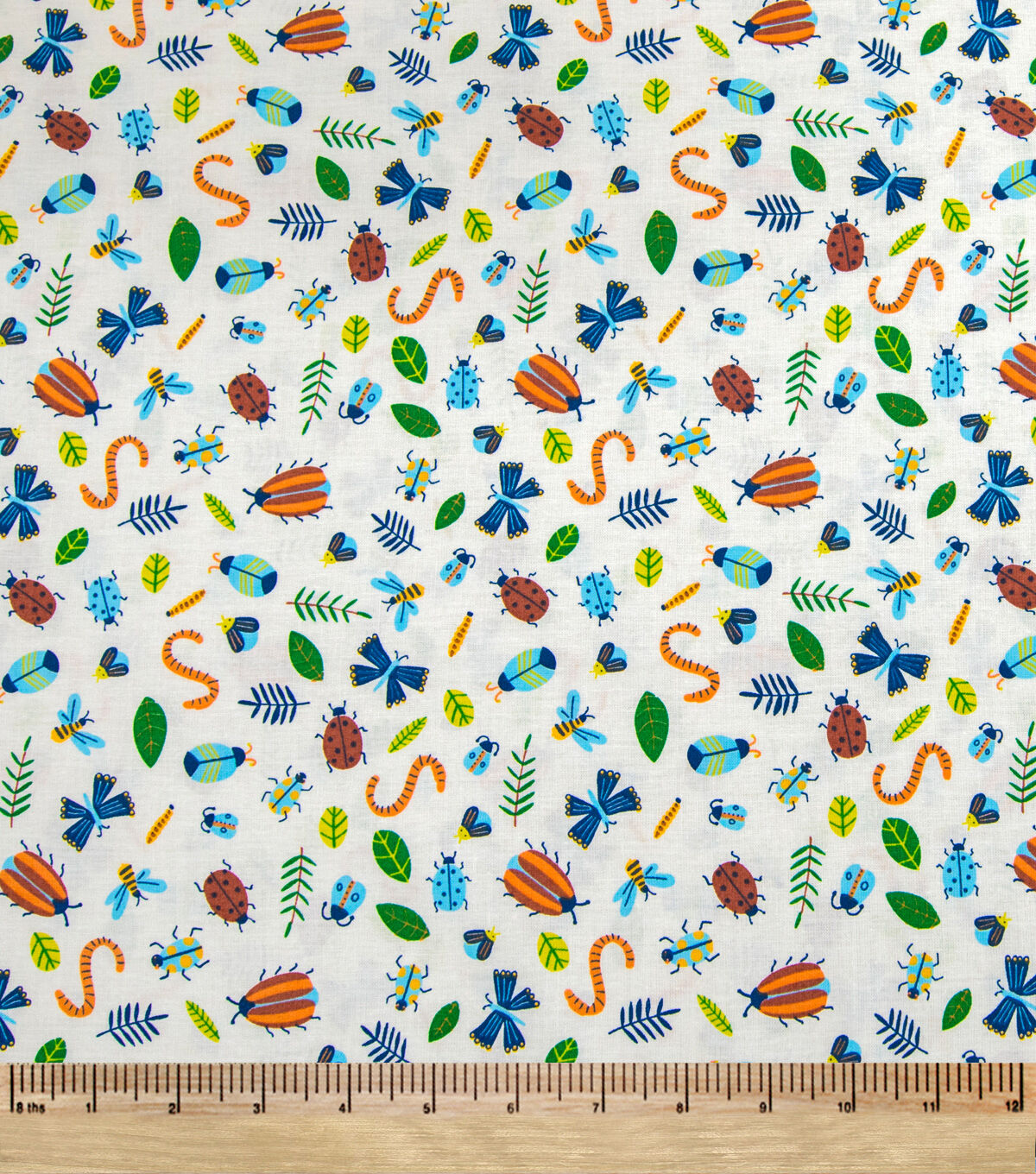 POP! Insects On White Novelty Cotton Fabric