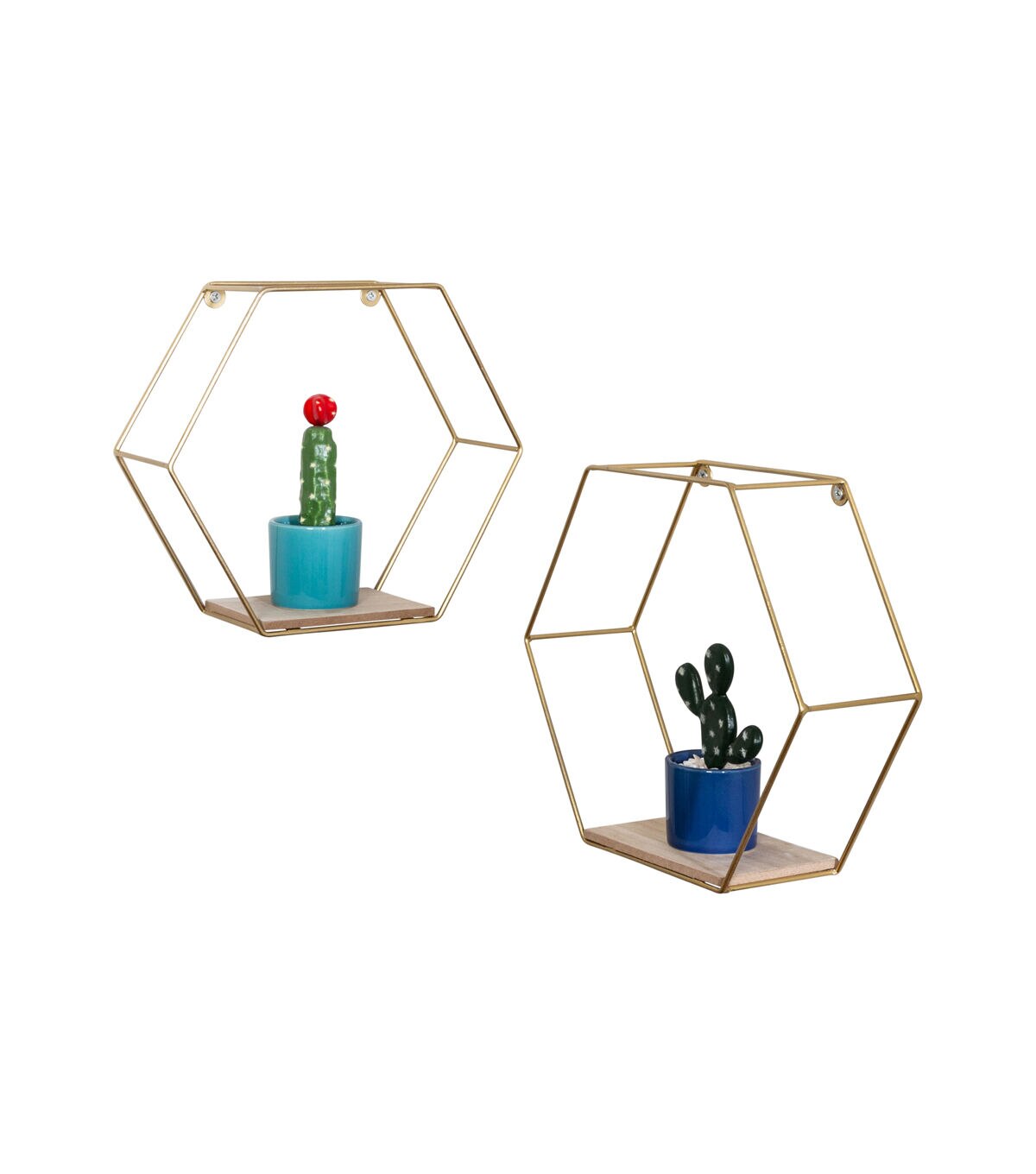 Honey Can Do Set of Hexagonal Wall Shelfs