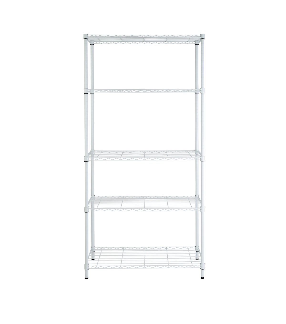Honey Can Do 36 x 72 White 5 Tier Adjustable Shelving Unit 200lbs