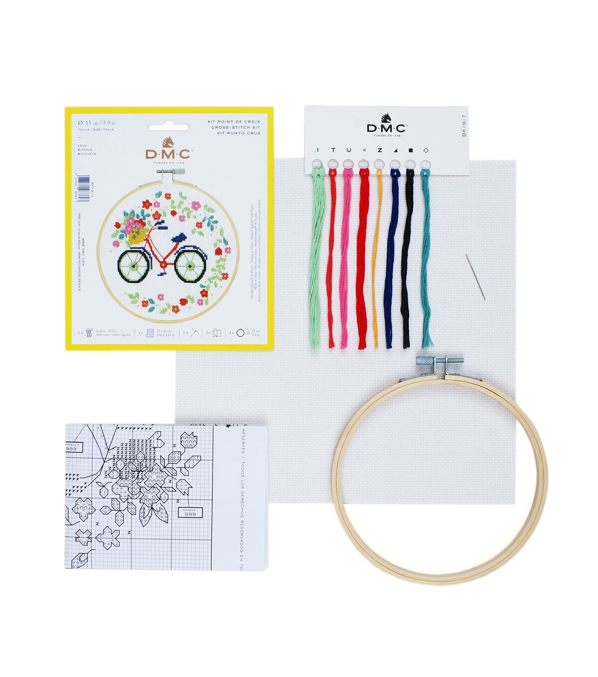 DMC 6 Bicycle Counted Cross Stitch Kit