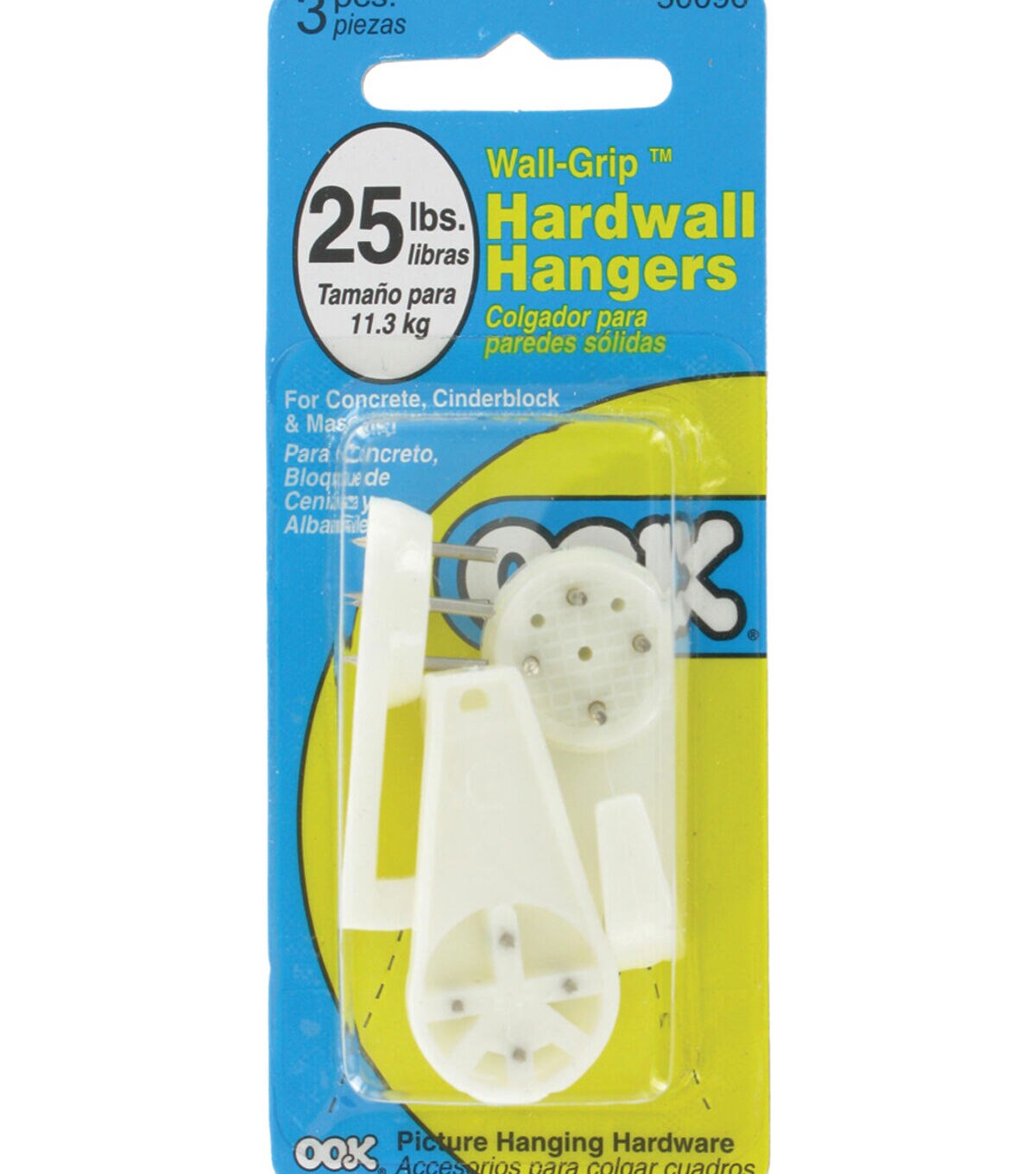 Ook 25lbs Plastic Hardwall Hangers 3ct