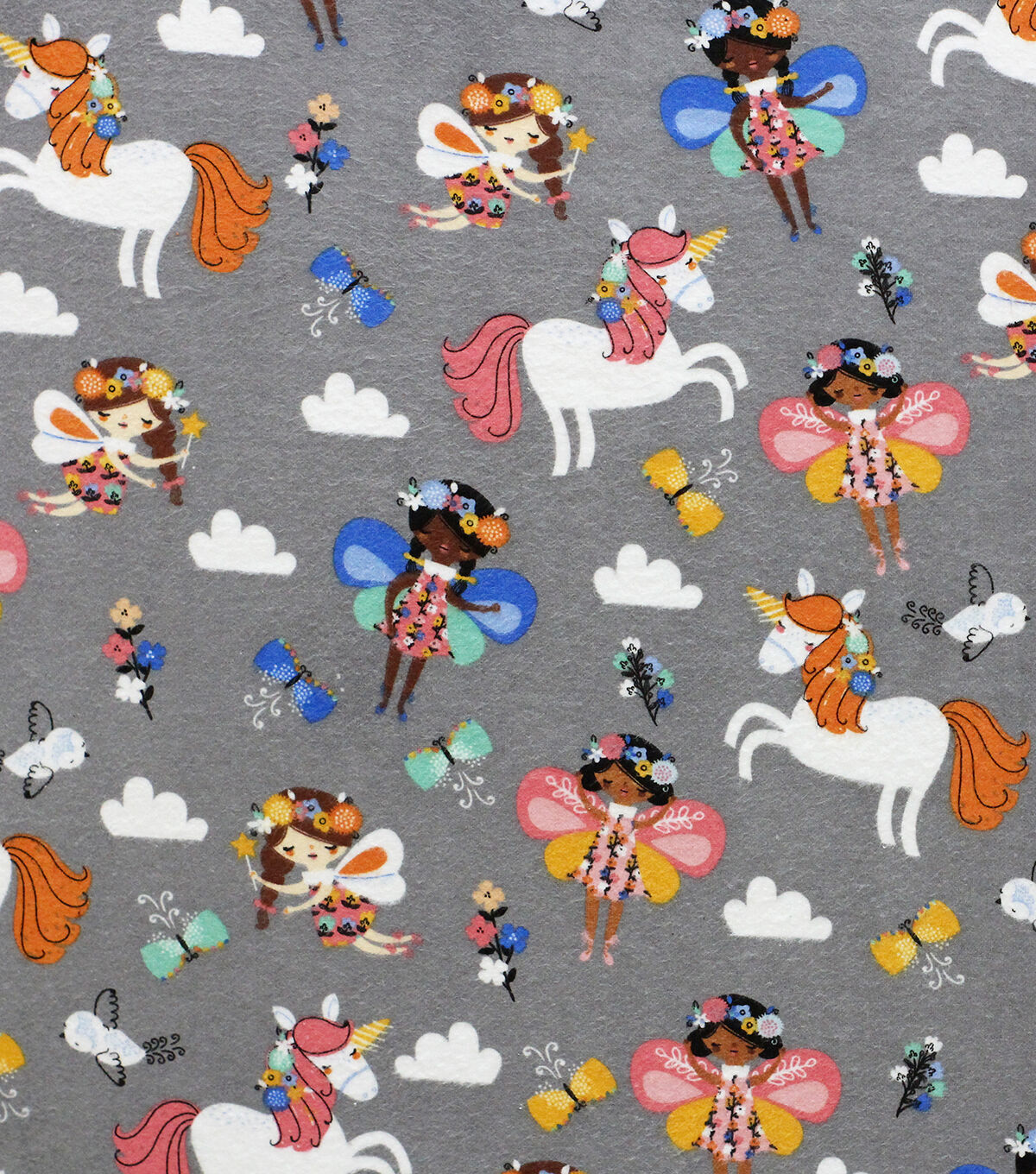 Floral Crown Fairies Super Snuggle Flannel Fabric