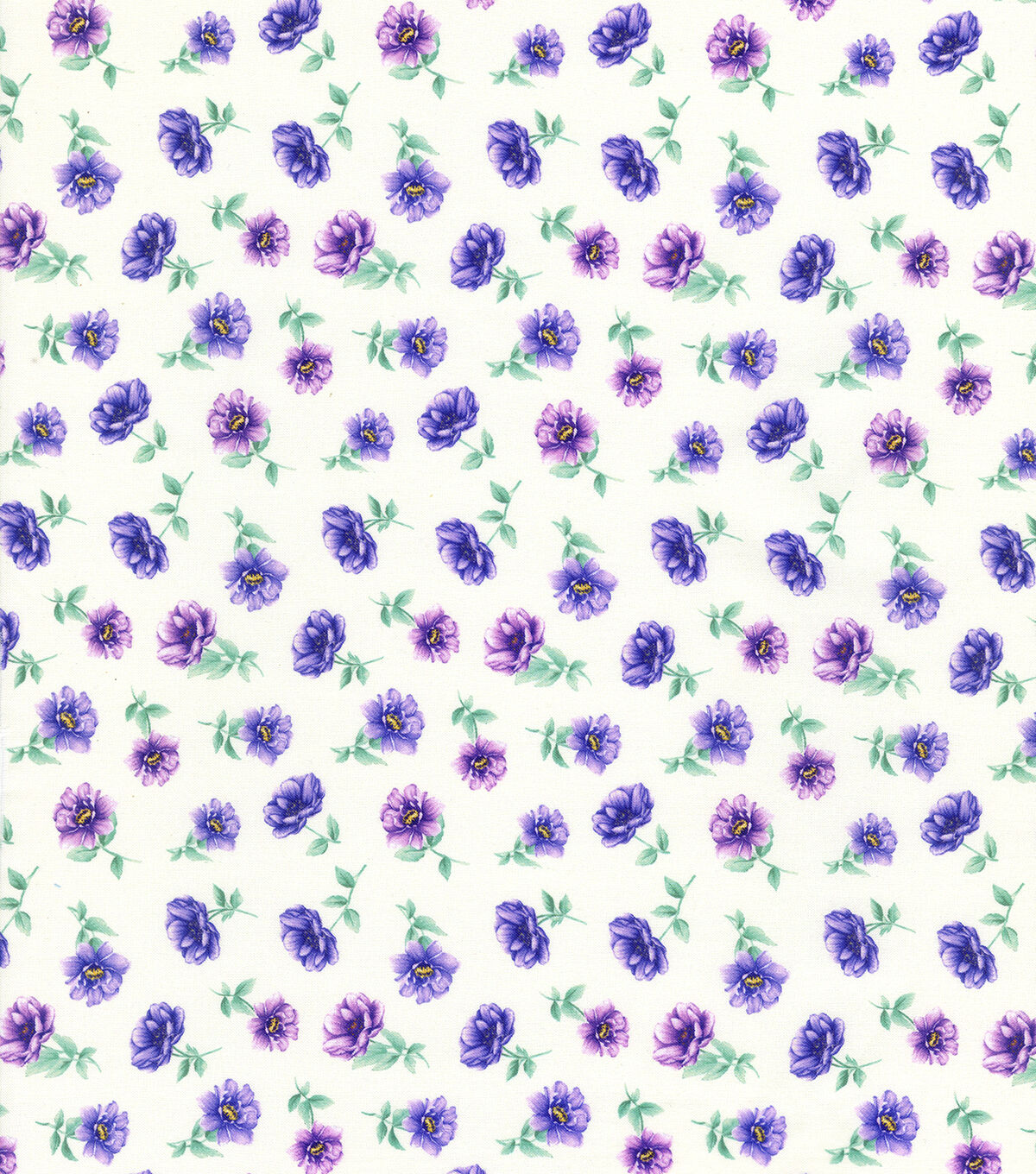 Hi Fashion Floral on Cream Premium Cotton Fabric