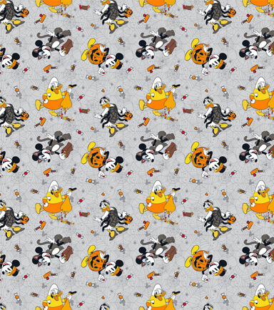 Mickey Friends Web Toss Cotton Fabric